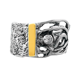 Silver and Gold Ring