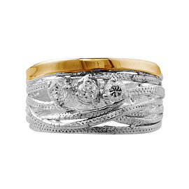 Silver and Gold Ring