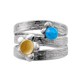 Silver and Gold Ring