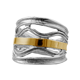 Silver and Gold Ring