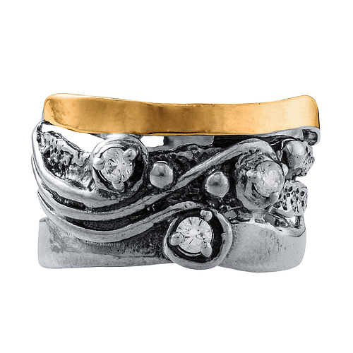 Silver and Gold Ring