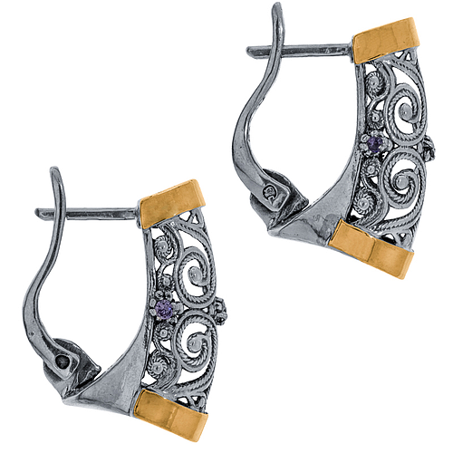 Silver and Gold Earrings