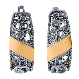 Silver and Gold Earrings