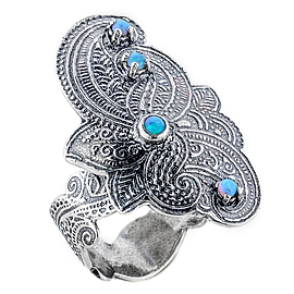 Ethnic silver ring