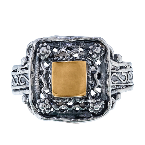 Silver and Gold Ring