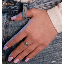 Silver Ring with Enamel