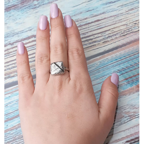 Silver Ring with Enamel