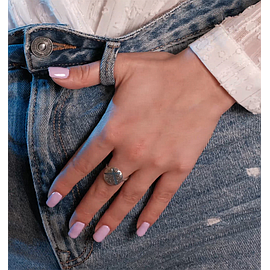 Silver Ring with Enamel