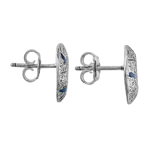 Silver Earrings with Enamel