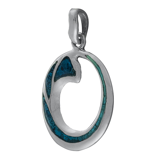 Silver Pendant with Enamel