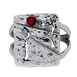 Silver Ring with Enamel "Autumn"