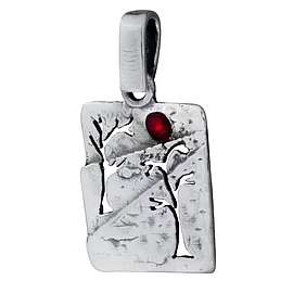 Silver Pendant with Enamel "Autumn"