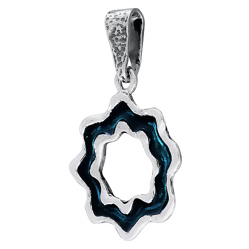 Silver Pendant with Enamel