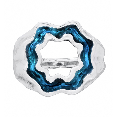 Silver Ring with Enamel