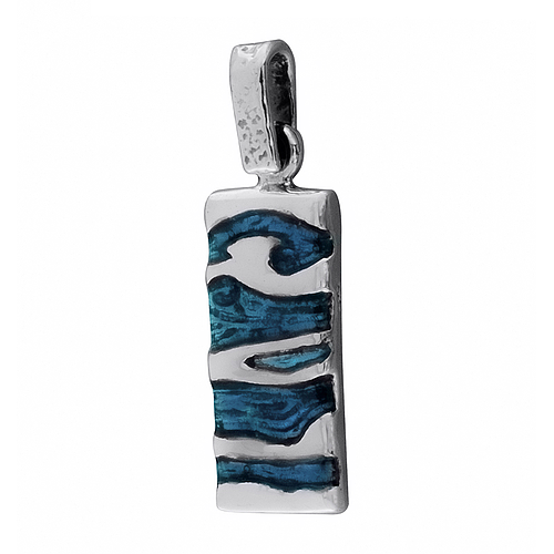 Silver Pendant with Enamel