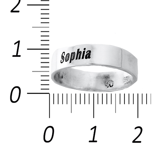 Silver Name Ring