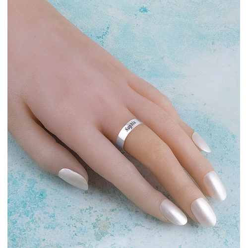 Silver Name Ring