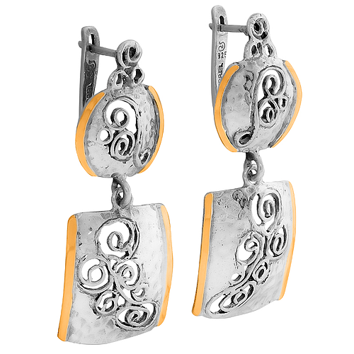 Silver and Gold Earrings