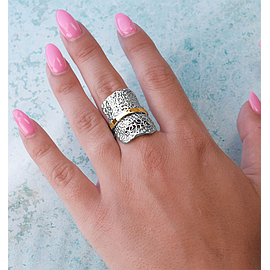 Silver and Gold Ring