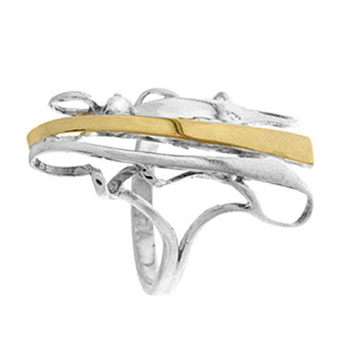 Silver and Gold Ring