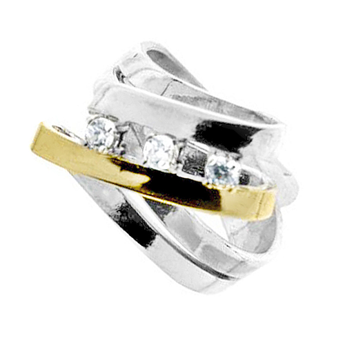 Silver and Gold Ring