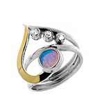 Silver and Gold Ring