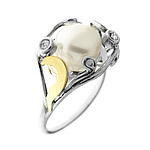 Silver and Gold Ring