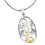 Silver and Gold Pendant