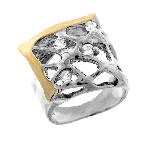 Silver and Gold Ring