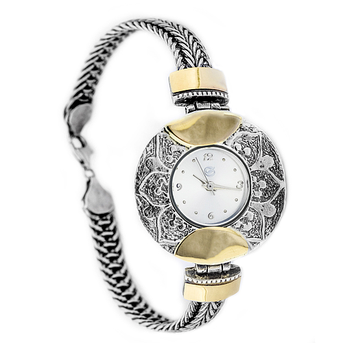 Silver and Gold Watch
