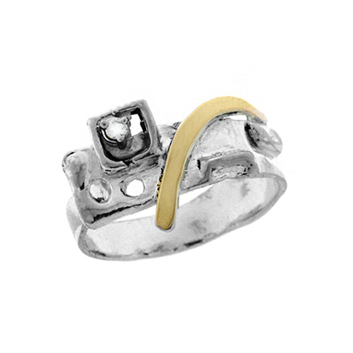 Silver and Gold Ring