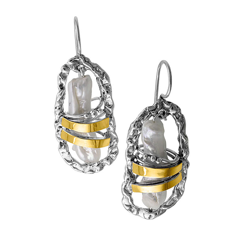 Silver and Gold Earrings