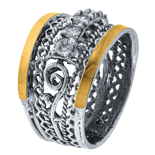 Silver and Gold Ring