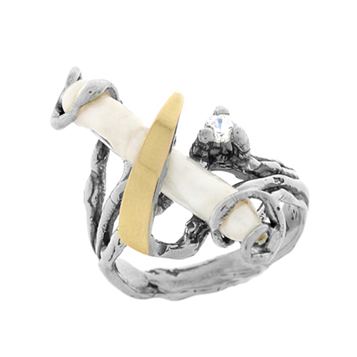 Silver and Gold Ring