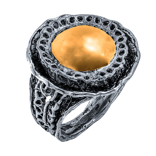 Silver and Gold Ring 