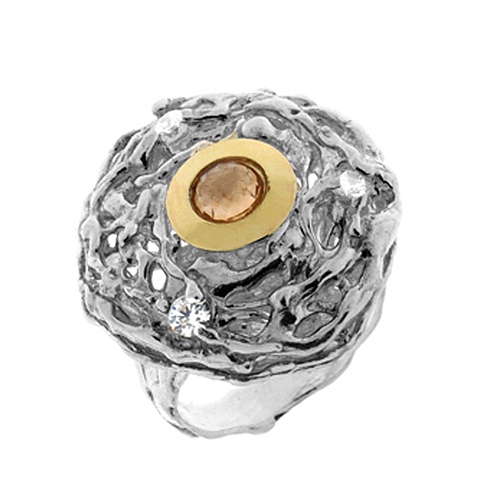 Silver and Gold Ring