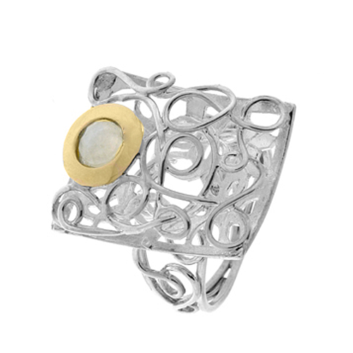 Silver and Gold Ring