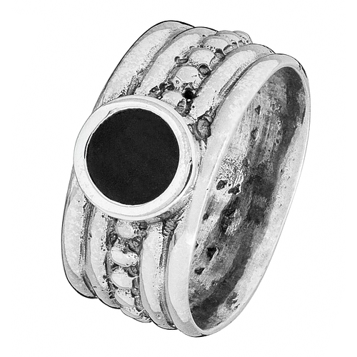 Silver Ring with Enamel