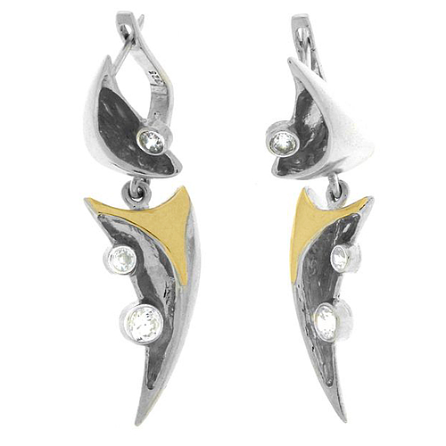 Silver and Gold Earrings