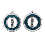 Silver Earrings with Enamel