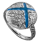 Silver Ring with Enamel