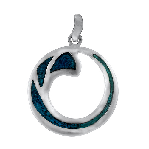 Silver Pendant with Enamel