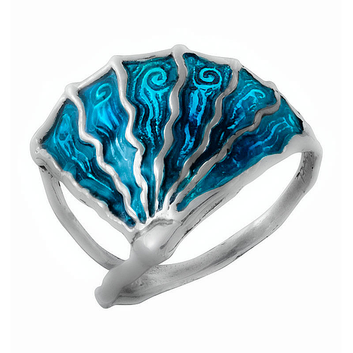 Silver Ring with Enamel ''Medusa''