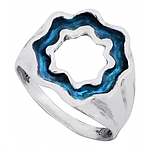 Silver Ring with Enamel