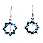 Silver Earrings with Enamel