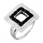 Silver Ring with Enamel