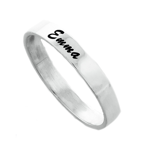 Silver Name Ring