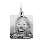 Silver photo necklace 