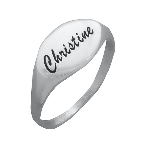 Silver Name Ring 