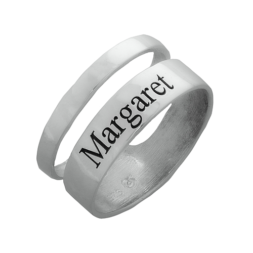 Silver Name Ring